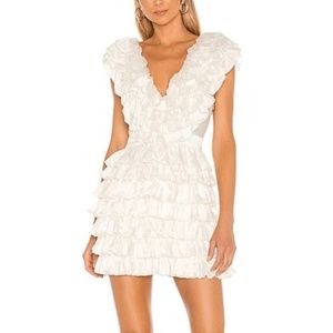 MAJORELLE Theodore Mini Dress in White